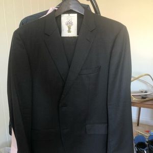 Hugo boss jam/sharp trim charcoal gray wool suit